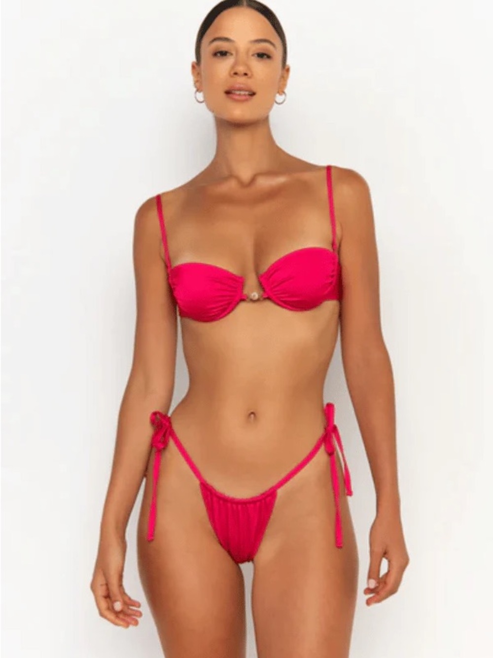Paloma Magenta Tie-Side Bikini BOTTOMS
